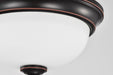 Flush Mount Nuvo 62-1557 Center Lock 11 Inch LED Flush Mount - 19 Watt - 3000K - Mahogany Bronze Finish - Frosted Glass Nuvo