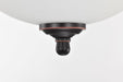 Flush Mount Nuvo 62-1557 Center Lock 11 Inch LED Flush Mount - 19 Watt - 3000K - Mahogany Bronze Finish - Frosted Glass Nuvo