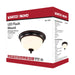 Flush Mount Nuvo 62-1557 Center Lock 11 Inch LED Flush Mount - 19 Watt - 3000K - Mahogany Bronze Finish - Frosted Glass Nuvo