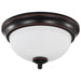 Flush Mount Nuvo 62-1557 Center Lock 11 Inch LED Flush Mount - 19 Watt - 3000K - Mahogany Bronze Finish - Frosted Glass Nuvo