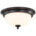 Flush Mount Nuvo 62-1558 Center Lock 13 Inch LED Flush Mount - 19 Watt - 3000K - Mahogany Bronze Finish - Frosted Glass Nuvo