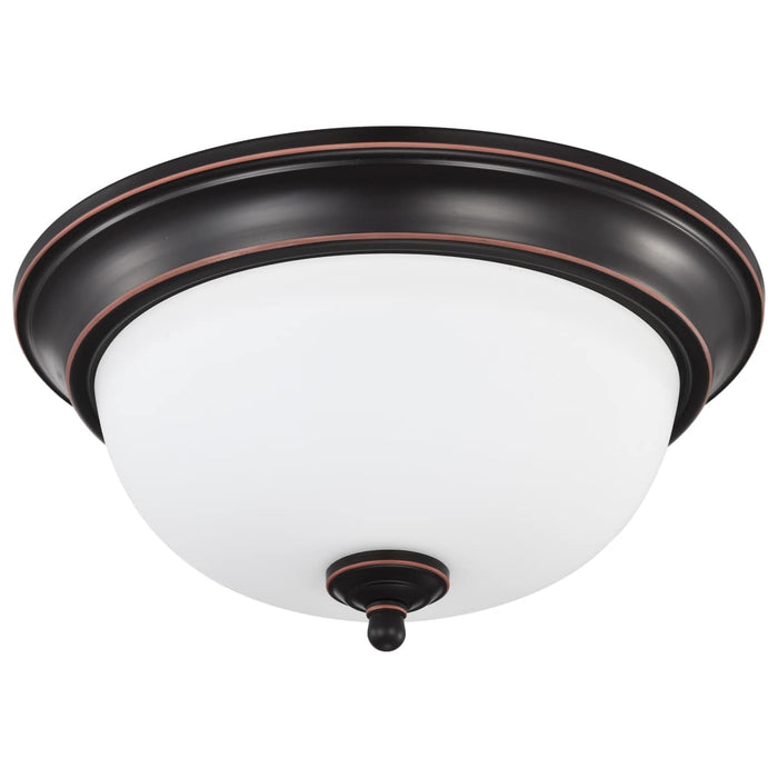Flush Mount Nuvo 62-1558 Center Lock 13 Inch LED Flush Mount - 19 Watt - 3000K - Mahogany Bronze Finish - Frosted Glass Nuvo