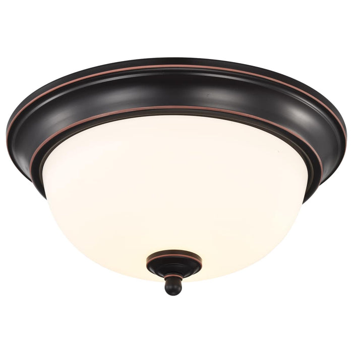 Flush Mount Nuvo 62-1558 Center Lock 13 Inch LED Flush Mount - 19 Watt - 3000K - Mahogany Bronze Finish - Frosted Glass Nuvo