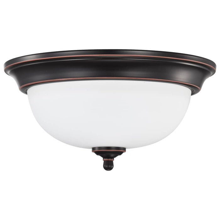 Flush Mount Nuvo 62-1558 Center Lock 13 Inch LED Flush Mount - 19 Watt - 3000K - Mahogany Bronze Finish - Frosted Glass Nuvo