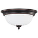 Flush Mount Nuvo 62-1558 Center Lock 13 Inch LED Flush Mount - 19 Watt - 3000K - Mahogany Bronze Finish - Frosted Glass Nuvo