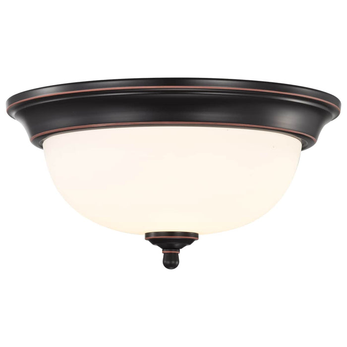 Flush Mount Nuvo 62-1558 Center Lock 13 Inch LED Flush Mount - 19 Watt - 3000K - Mahogany Bronze Finish - Frosted Glass Nuvo