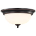 Flush Mount Nuvo 62-1558 Center Lock 13 Inch LED Flush Mount - 19 Watt - 3000K - Mahogany Bronze Finish - Frosted Glass Nuvo