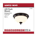 Flush Mount Nuvo 62-1558 Center Lock 13 Inch LED Flush Mount - 19 Watt - 3000K - Mahogany Bronze Finish - Frosted Glass Nuvo