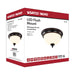 Flush Mount Nuvo 62-1558 Center Lock 13 Inch LED Flush Mount - 19 Watt - 3000K - Mahogany Bronze Finish - Frosted Glass Nuvo