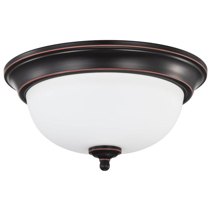 Flush Mount Nuvo 62-1558 Center Lock 13 Inch LED Flush Mount - 19 Watt - 3000K - Mahogany Bronze Finish - Frosted Glass Nuvo