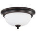 Flush Mount Nuvo 62-1558 Center Lock 13 Inch LED Flush Mount - 19 Watt - 3000K - Mahogany Bronze Finish - Frosted Glass Nuvo