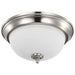 Flush Mount Nuvo 62-1560 Center Lock 13 Inch LED Flush Mount - 19 Watt - 3000K - Brushed Nickel Finish - Frosted Glass Nuvo