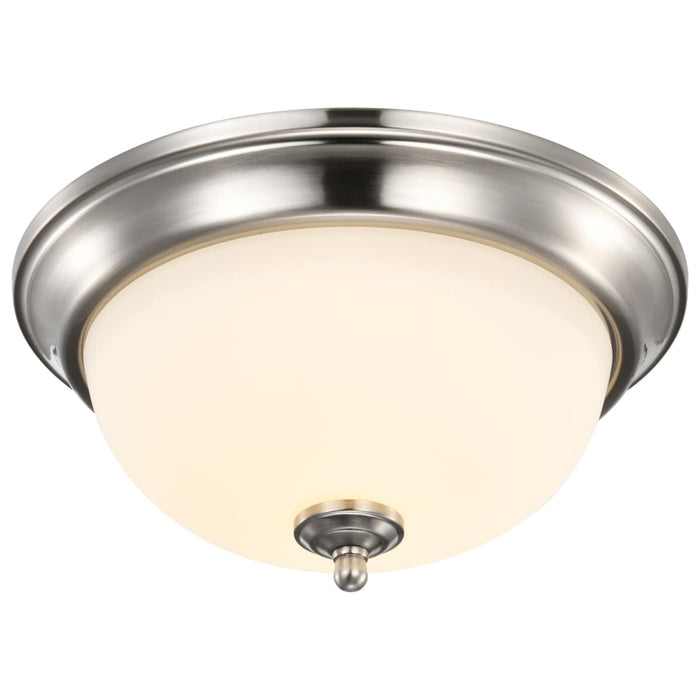 Flush Mount Nuvo 62-1560 Center Lock 13 Inch LED Flush Mount - 19 Watt - 3000K - Brushed Nickel Finish - Frosted Glass Nuvo