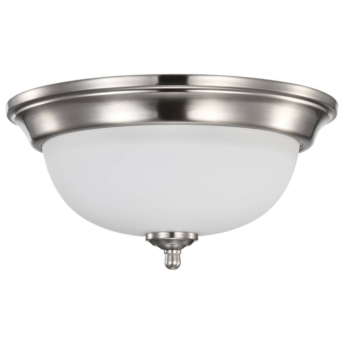 Flush Mount Nuvo 62-1560 Center Lock 13 Inch LED Flush Mount - 19 Watt - 3000K - Brushed Nickel Finish - Frosted Glass Nuvo