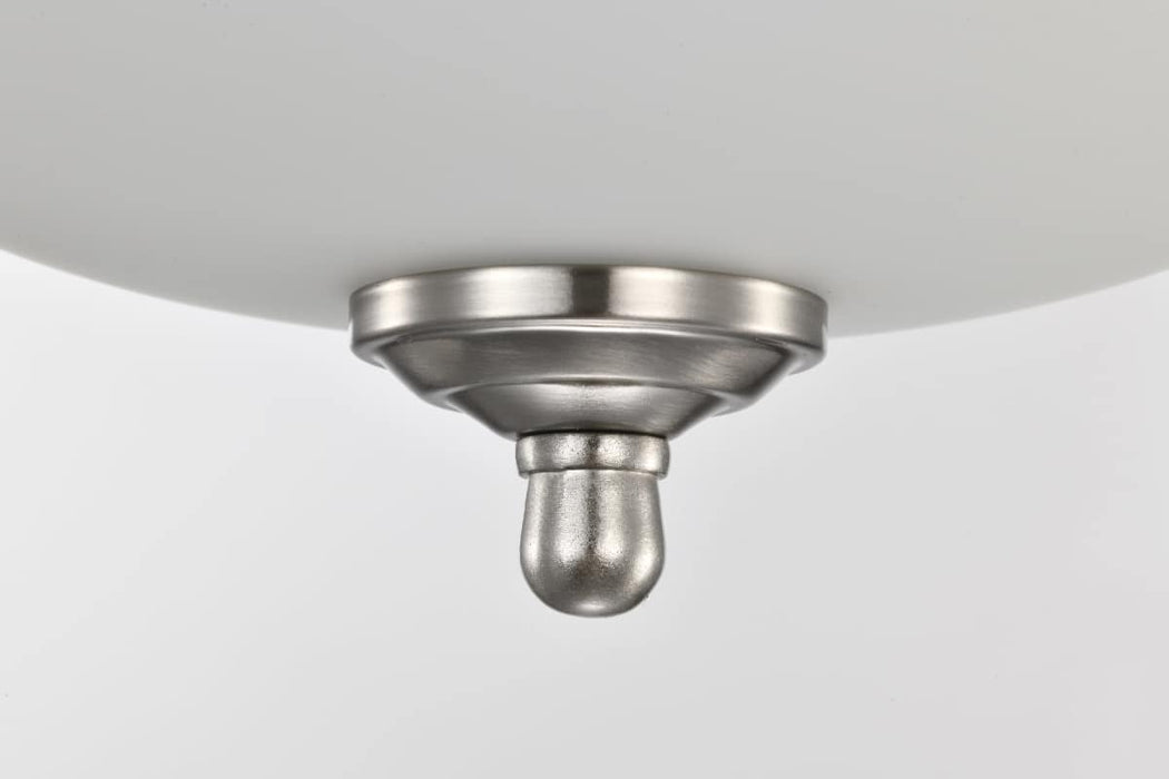 Flush Mount Nuvo 62-1560 Center Lock 13 Inch LED Flush Mount - 19 Watt - 3000K - Brushed Nickel Finish - Frosted Glass Nuvo