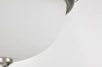 Flush Mount Nuvo 62-1560 Center Lock 13 Inch LED Flush Mount - 19 Watt - 3000K - Brushed Nickel Finish - Frosted Glass Nuvo