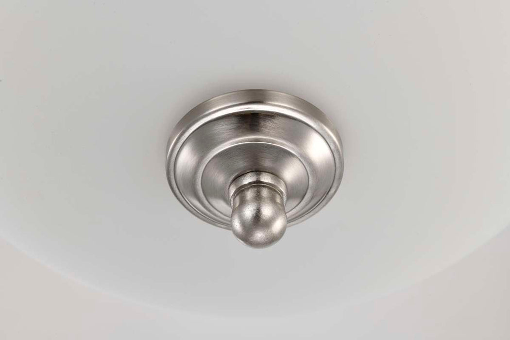 Flush Mount Nuvo 62-1560 Center Lock 13 Inch LED Flush Mount - 19 Watt - 3000K - Brushed Nickel Finish - Frosted Glass Nuvo