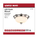 Flush Mount Nuvo 62-1560 Center Lock 13 Inch LED Flush Mount - 19 Watt - 3000K - Brushed Nickel Finish - Frosted Glass Nuvo