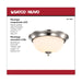 Flush Mount Nuvo 62-1560 Center Lock 13 Inch LED Flush Mount - 19 Watt - 3000K - Brushed Nickel Finish - Frosted Glass Nuvo