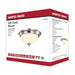 Flush Mount Nuvo 62-1560 Center Lock 13 Inch LED Flush Mount - 19 Watt - 3000K - Brushed Nickel Finish - Frosted Glass Nuvo