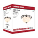 Flush Mount Nuvo 62-1560 Center Lock 13 Inch LED Flush Mount - 19 Watt - 3000K - Brushed Nickel Finish - Frosted Glass Nuvo