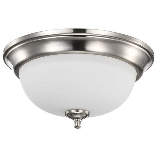 Flush Mount Nuvo 62-1560 Center Lock 13 Inch LED Flush Mount - 19 Watt - 3000K - Brushed Nickel Finish - Frosted Glass Nuvo