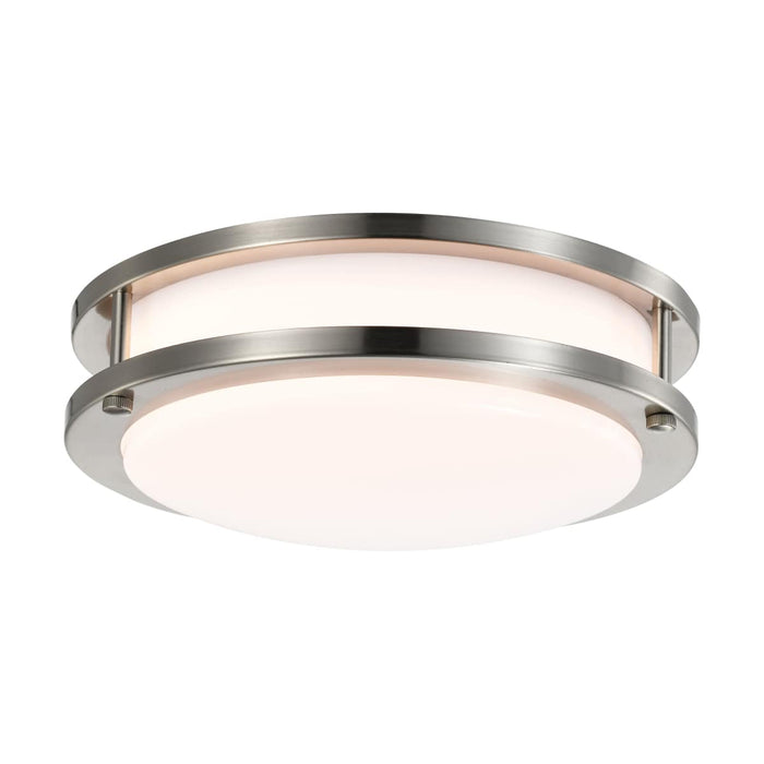 Flush Mount Nuvo 62-1561 16 Watt - 10 inch - LED Flush Mount Fixture - 3000K - Dimmable - Brushed Nickel - White Lens Nuvo