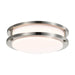 Flush Mount Nuvo 62-1561 16 Watt - 10 inch - LED Flush Mount Fixture - 3000K - Dimmable - Brushed Nickel - White Lens Nuvo