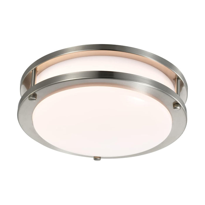 Flush Mount Nuvo 62-1561 16 Watt - 10 inch - LED Flush Mount Fixture - 3000K - Dimmable - Brushed Nickel - White Lens Nuvo