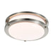 Flush Mount Nuvo 62-1561 16 Watt - 10 inch - LED Flush Mount Fixture - 3000K - Dimmable - Brushed Nickel - White Lens Nuvo