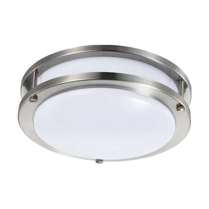 Flush Mount Nuvo 62-1561 16 Watt - 10 inch - LED Flush Mount Fixture - 3000K - Dimmable - Brushed Nickel - White Lens Nuvo