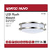 Flush Mount Nuvo 62-1561 16 Watt - 10 inch - LED Flush Mount Fixture - 3000K - Dimmable - Brushed Nickel - White Lens Nuvo