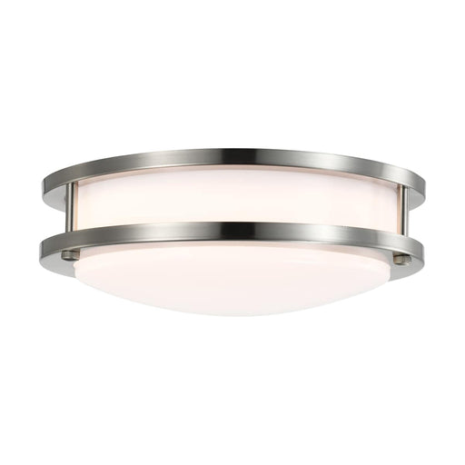 Flush Mount Nuvo 62-1561 16 Watt - 10 inch - LED Flush Mount Fixture - 3000K - Dimmable - Brushed Nickel - White Lens Nuvo