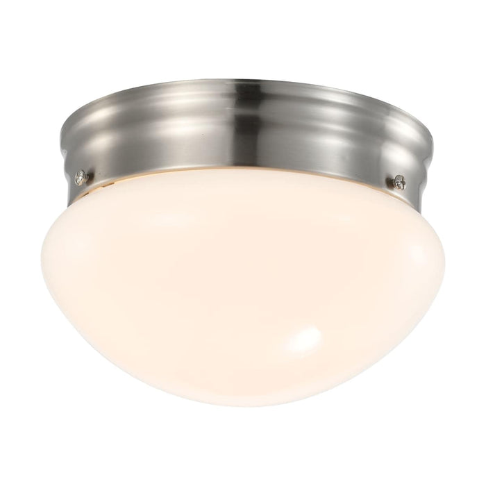 Flush Mount Nuvo 62-1564 12 Watt - 7 inch - LED Flush Mount Fixture - 3000K - Dimmable - Brushed Nickel - Frosted Glass Nuvo