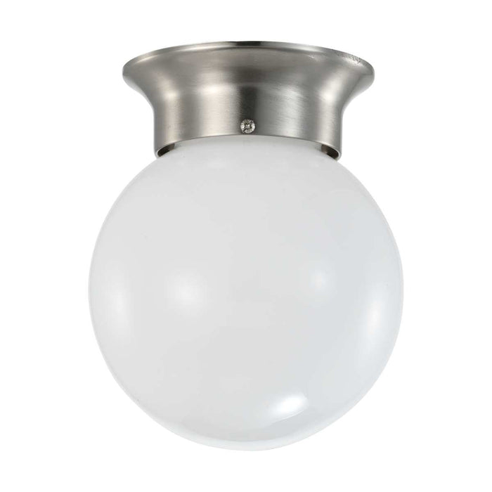 Flush Mount Nuvo 62-1565 8 Watt - 6 inch - LED Flush Mount Fixture - 3000K - Dimmable - Brushed Nickel - Frosted Glass Nuvo