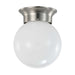 Flush Mount Nuvo 62-1565 8 Watt - 6 inch - LED Flush Mount Fixture - 3000K - Dimmable - Brushed Nickel - Frosted Glass Nuvo