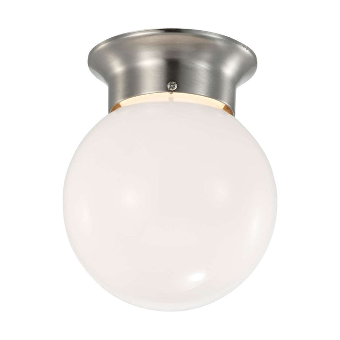 Flush Mount Nuvo 62-1565 8 Watt - 6 inch - LED Flush Mount Fixture - 3000K - Dimmable - Brushed Nickel - Frosted Glass Nuvo