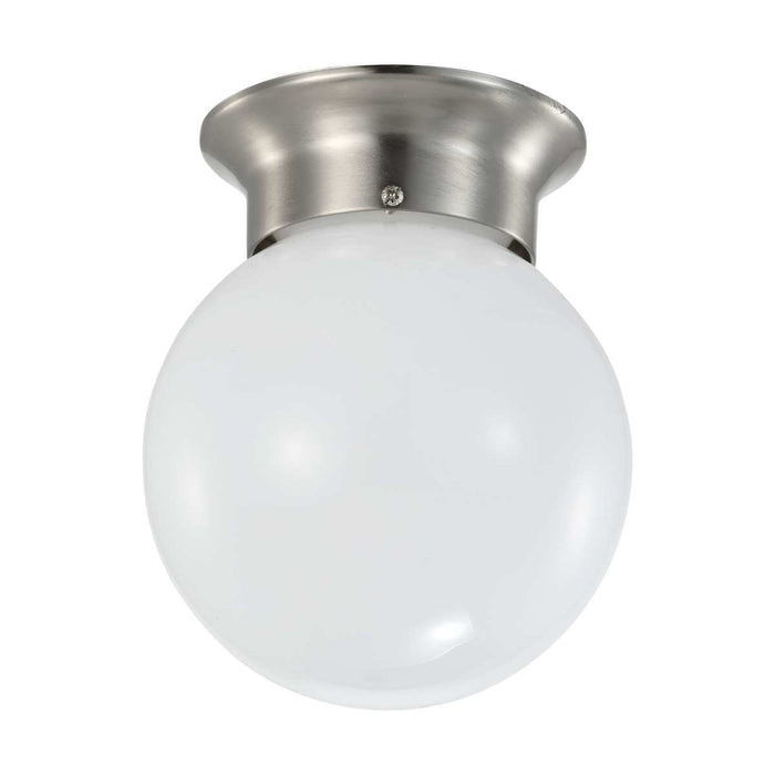 Flush Mount Nuvo 62-1565 8 Watt - 6 inch - LED Flush Mount Fixture - 3000K - Dimmable - Brushed Nickel - Frosted Glass Nuvo