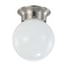 Flush Mount Nuvo 62-1565 8 Watt - 6 inch - LED Flush Mount Fixture - 3000K - Dimmable - Brushed Nickel - Frosted Glass Nuvo