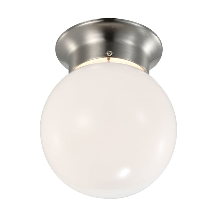 Flush Mount Nuvo 62-1565 8 Watt - 6 inch - LED Flush Mount Fixture - 3000K - Dimmable - Brushed Nickel - Frosted Glass Nuvo