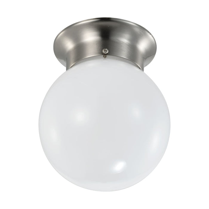 Flush Mount Nuvo 62-1565 8 Watt - 6 inch - LED Flush Mount Fixture - 3000K - Dimmable - Brushed Nickel - Frosted Glass Nuvo
