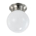 Flush Mount Nuvo 62-1565 8 Watt - 6 inch - LED Flush Mount Fixture - 3000K - Dimmable - Brushed Nickel - Frosted Glass Nuvo