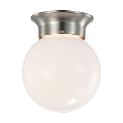 Flush Mount Nuvo 62-1565 8 Watt - 6 inch - LED Flush Mount Fixture - 3000K - Dimmable - Brushed Nickel - Frosted Glass Nuvo