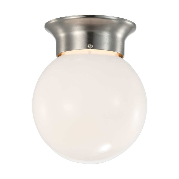 Flush Mount Nuvo 62-1565 8 Watt - 6 inch - LED Flush Mount Fixture - 3000K - Dimmable - Brushed Nickel - Frosted Glass Nuvo