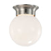 Flush Mount Nuvo 62-1565 8 Watt - 6 inch - LED Flush Mount Fixture - 3000K - Dimmable - Brushed Nickel - Frosted Glass Nuvo
