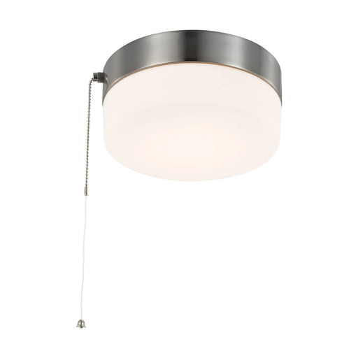 Flush Mount Nuvo 62-1566 12 Watt - 8 inch - LED Flush Mount Fixture with Pull Chain - Brushed Nickel with Frosted Glass Nuvo
