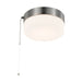 Flush Mount Nuvo 62-1566 12 Watt - 8 inch - LED Flush Mount Fixture with Pull Chain - Brushed Nickel with Frosted Glass Nuvo