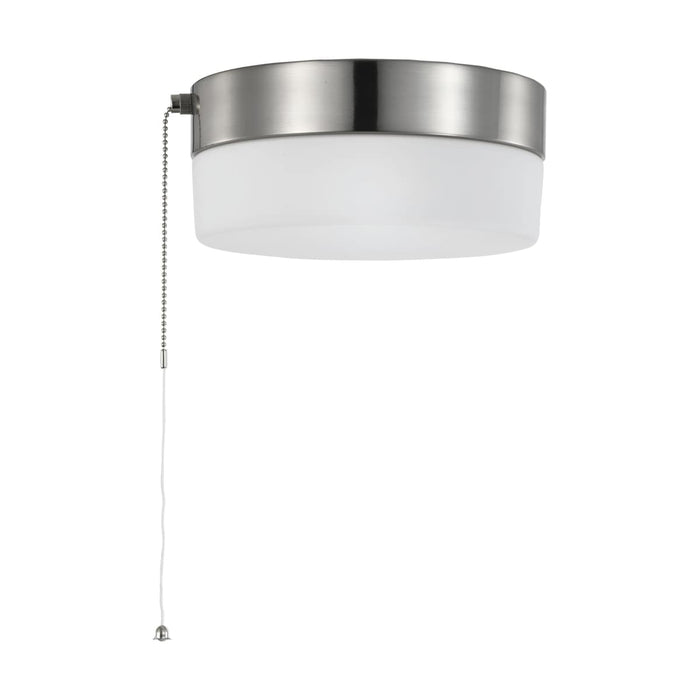 Flush Mount Nuvo 62-1566 12 Watt - 8 inch - LED Flush Mount Fixture with Pull Chain - Brushed Nickel with Frosted Glass Nuvo