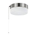 Flush Mount Nuvo 62-1566 12 Watt - 8 inch - LED Flush Mount Fixture with Pull Chain - Brushed Nickel with Frosted Glass Nuvo