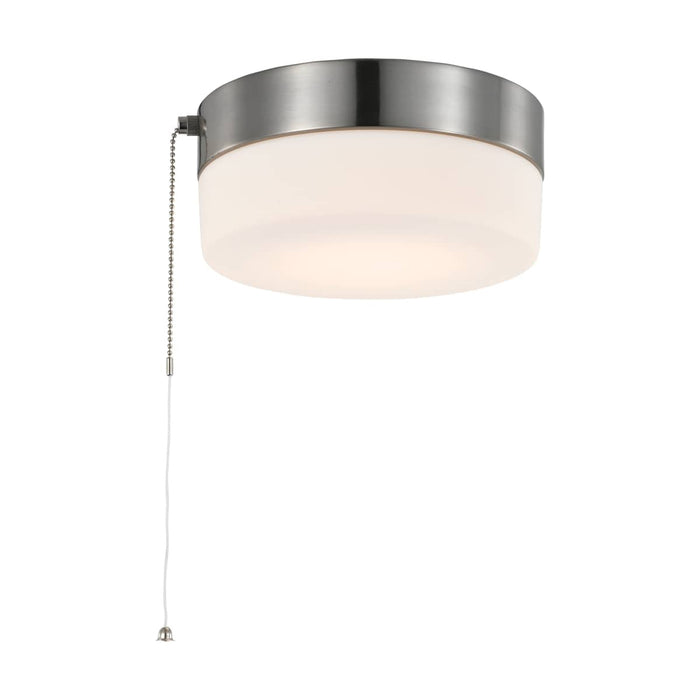 Flush Mount Nuvo 62-1566 12 Watt - 8 inch - LED Flush Mount Fixture with Pull Chain - Brushed Nickel with Frosted Glass Nuvo